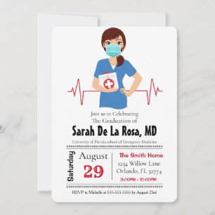 Invitación a graduación de Escuela de Medicina Chi