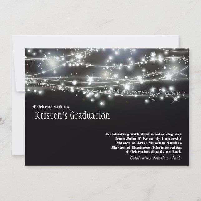 Invitación a graduación de Estrellas paralizantes (Anverso)