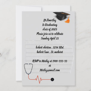Invitación a graduación de estudiantes de medicina