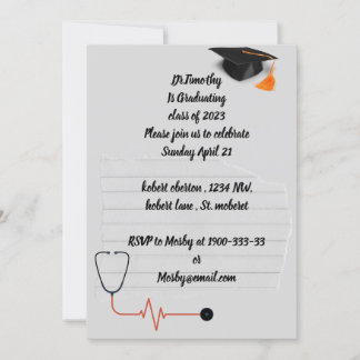 Invitación a graduación de estudiantes de medicina