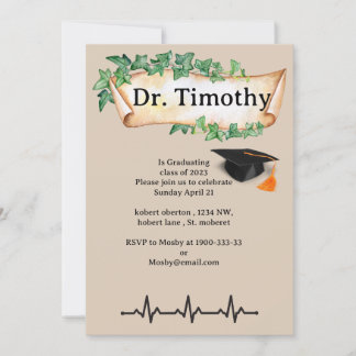 Invitación a graduación de estudiantes de medicina