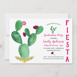 Invitación a graduación de Fiesta mexicana Cacti P