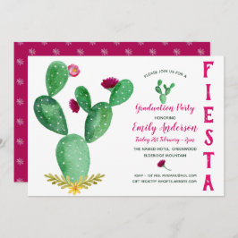 Invitación a graduación de Fiesta mexicana Cacti P