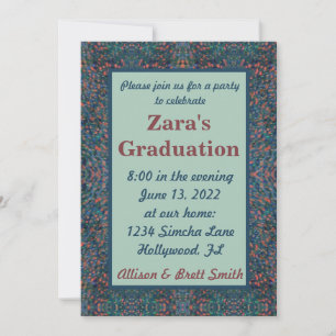 Invitación a graduación de fondo con pintura de ac