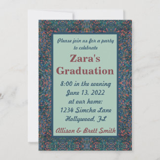 Invitación a graduación de fondo con pintura de ac
