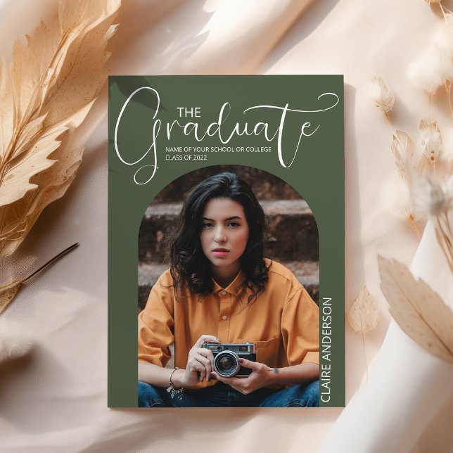 Invitación a graduación de foto con arco de gradua (Subido por el creador)