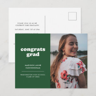 Invitación a graduación de foto de graduación de G