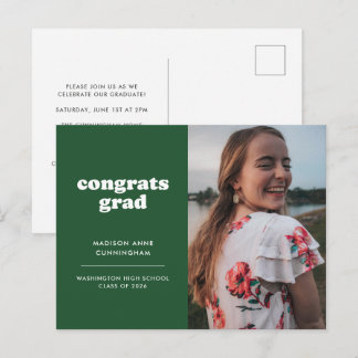 Invitación a graduación de foto de graduación de G