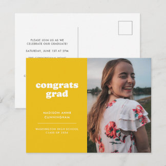 Invitación a graduación de foto de graduados de lo