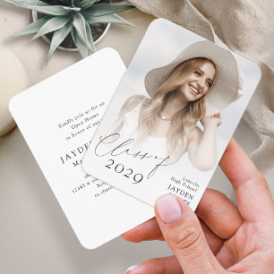 Invitación a graduación de foto de guión de Moda m