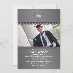 Invitación a graduación de foto de logro final