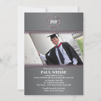 Invitación a graduación de foto de logro final