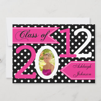 Invitación a graduación de foto de Punto Polka Bla