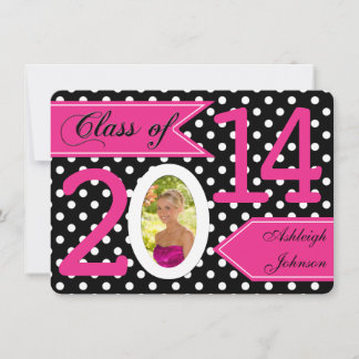 Invitación a graduación de foto de Punto Polka Bla