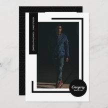 Invitación a graduación de foto moderna con foto n