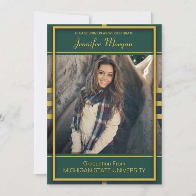 Invitación a graduación de fotografía con marco do (Anverso)