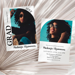 Invitación a graduación de fotografía de arte mode