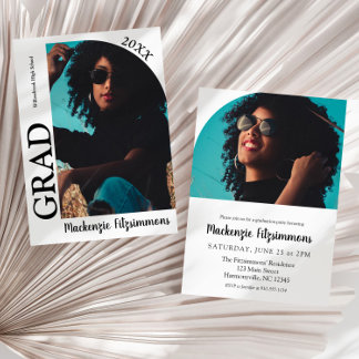 Invitación a graduación de fotografía de arte mode
