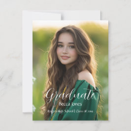 Invitación a graduación de fotografía de caligrafí