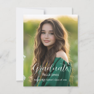 Invitación a graduación de fotografía de caligrafí