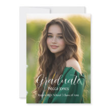 Invitación a graduación de fotografía de caligrafí