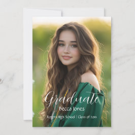 Invitación a graduación de fotografía de caligrafí