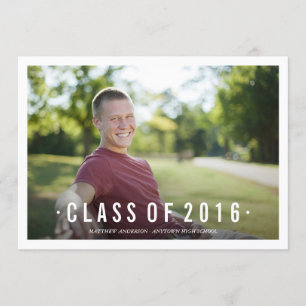 Invitación a graduación de fotografía de clase mod