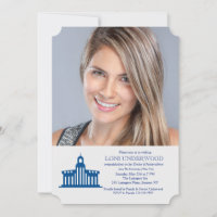 Invitación a graduación de fotografía de edificio