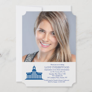 Invitación a graduación de fotografía de edificio