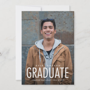 Invitación a graduación de fotografía de tipo míni