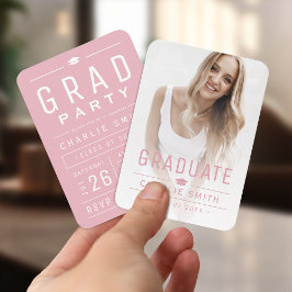 Invitación a graduación de fotografía de tipografí