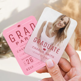 Invitación a graduación de fotografía de tipografí