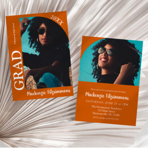 Invitación a graduación de fotografía en arco de t
