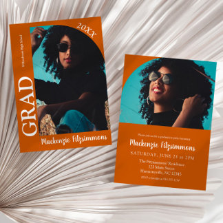 Invitación a graduación de fotografía en arco de t