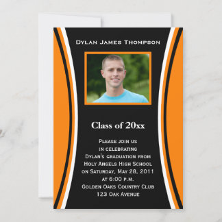 Invitación a graduación de fotografía en blanco, n