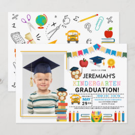 Invitación a graduación de fotografía en kindergar