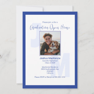 Invitación a graduación de fotografía en un monogr