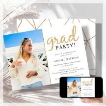 Invitación a graduación de fotografía geométrica d