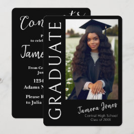 Invitación a graduación de fotografía moderna