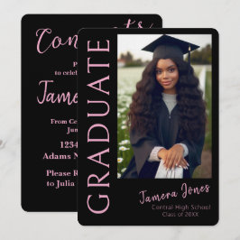 Invitación a graduación de fotografía moderna