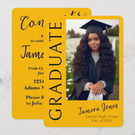 Invitación a graduación de fotografía moderna