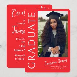 Invitación a graduación de fotografía moderna