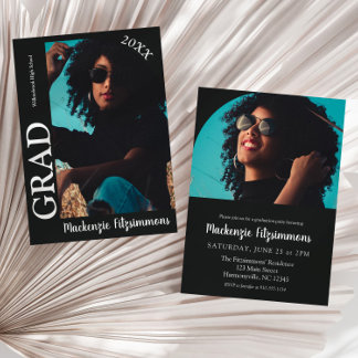 Invitación a graduación de fotografía moderna