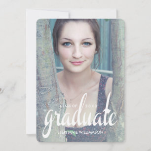 Invitación a graduación de fotografía moderna de g