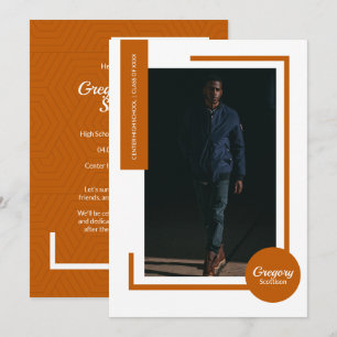 Invitación a graduación de fotografía moderna de N