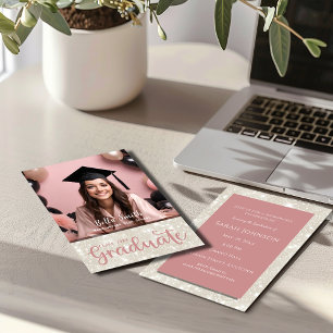 Invitación a graduación de fotografía Purpurina mo