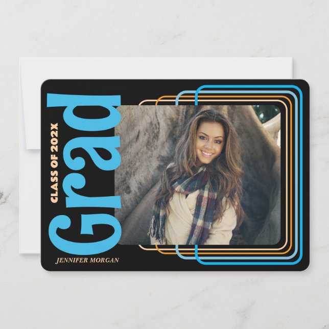 Invitación a graduación de fotografía retro (Anverso)