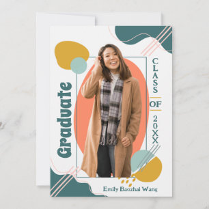Invitación a graduación de fotografía retro modern