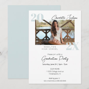 Invitación a graduación de fotografía simple y mod
