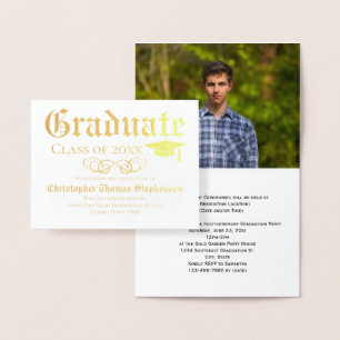 Invitación a graduación de fotografía tradicional
